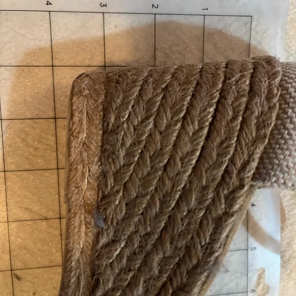 White Mountain Canvas Black/Cream Wedge Espadrilles - Picture 4 of 4